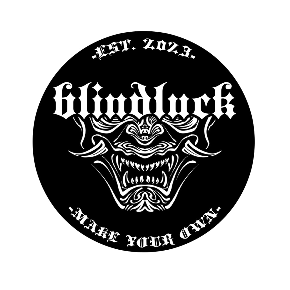 BLIND ONI MASK STICKER